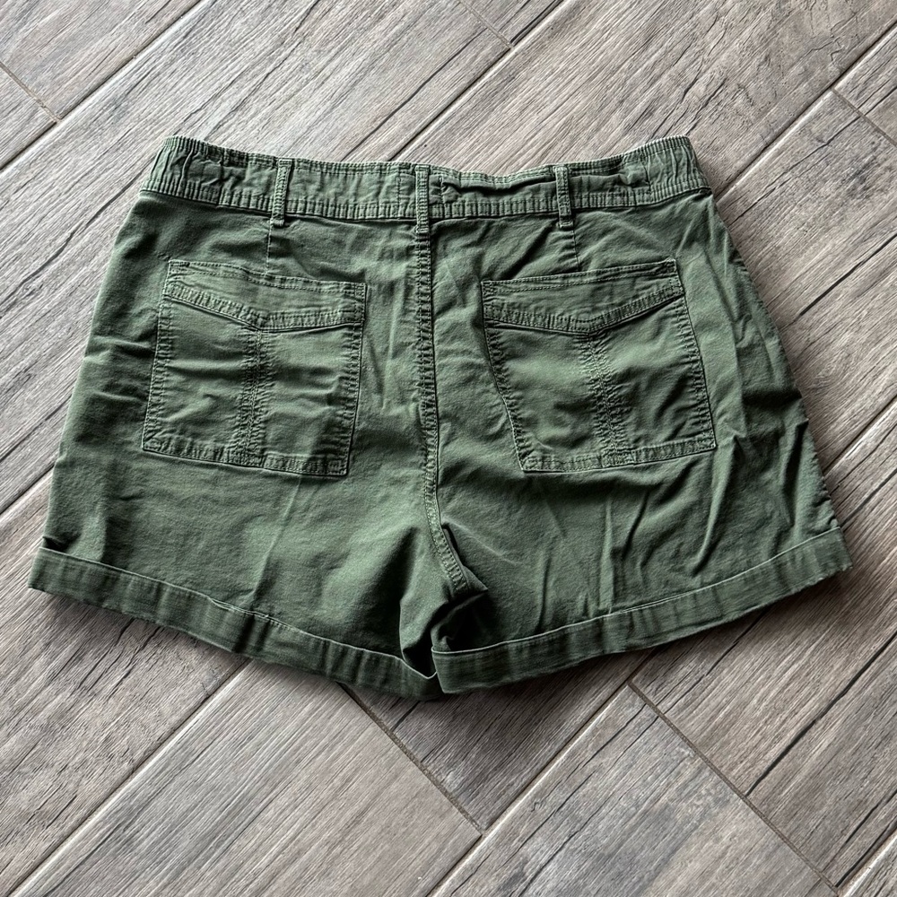 Time and Tru Olive Green Shorts Women’s Size 16 - Picture 2 of 3